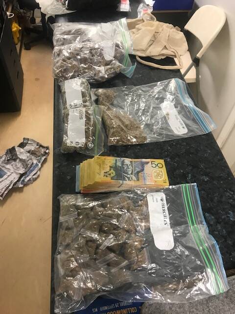 Bags of cannabis and $5468.50 in cash was seized by police; Picture: NT Police.