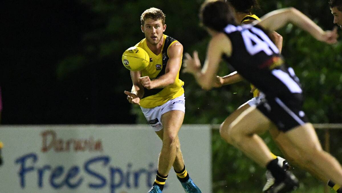 Jess Budarick, 18, has been signed to the NT's elite footy team. Picture: AFLNT Media.