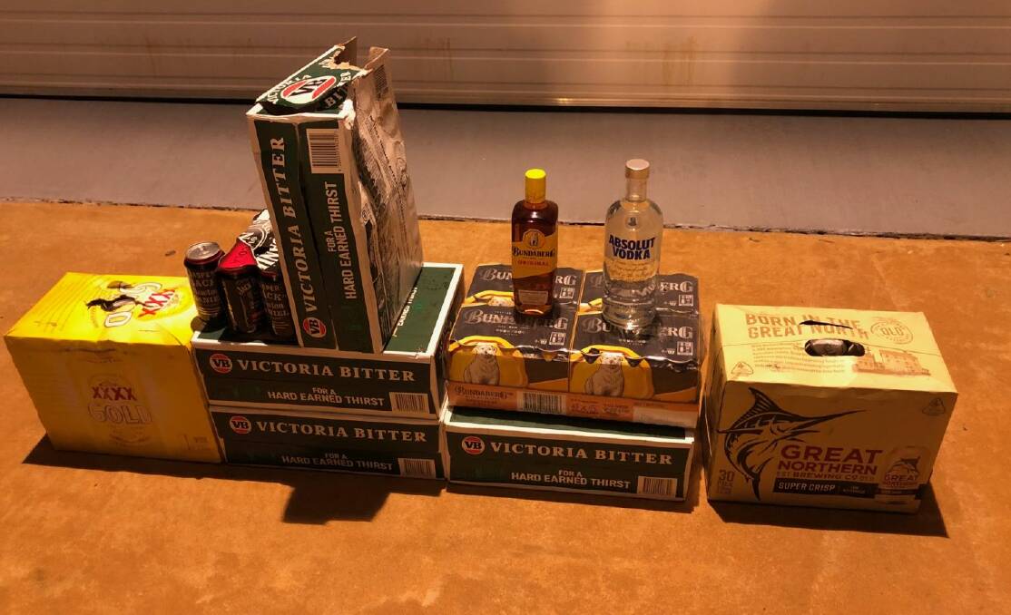 The police operation seized 164 litres of alcohol.