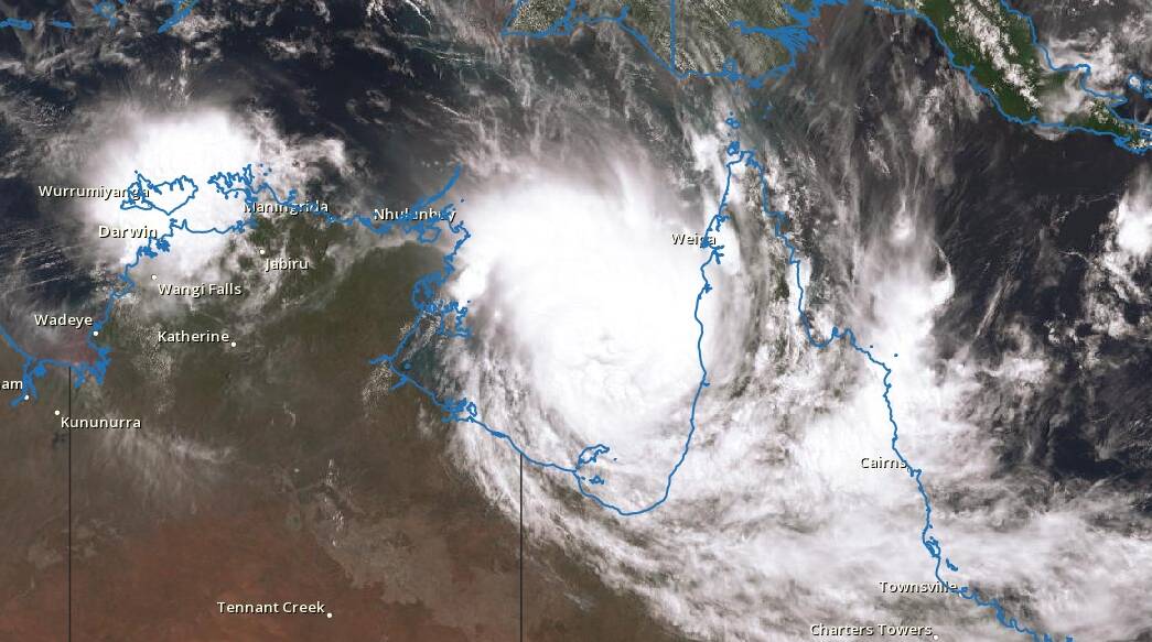 TC Trevor is taking a slightly more southerly route. Picture: Bureau of Meteorology.