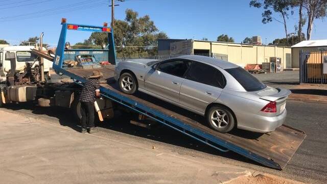 The car allegedly contained the illegal grog is seized by police. Pictures: NT Police.