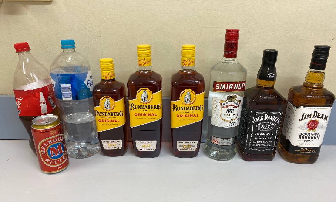 Alcohol and a quantity of yeast was seized by police. Picture: NT Police.