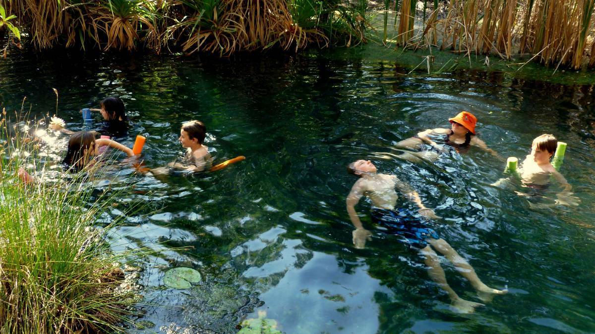 There are more visitors to Bitter Springs at Elsey National Park than Kakadu.