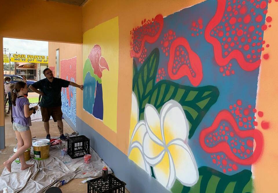 The murals have been painted as part of National Mental Health Week. Pictures: supplied.