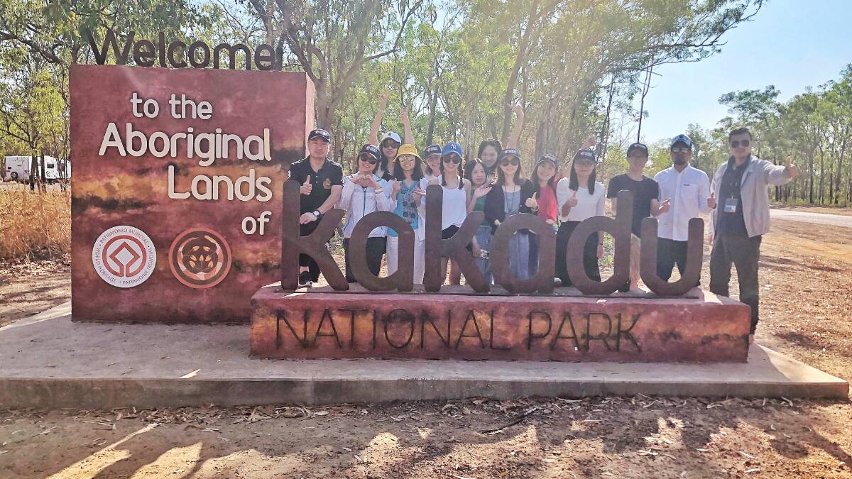 The Chinese travel agents in Kakadu. Picture: NT Government.