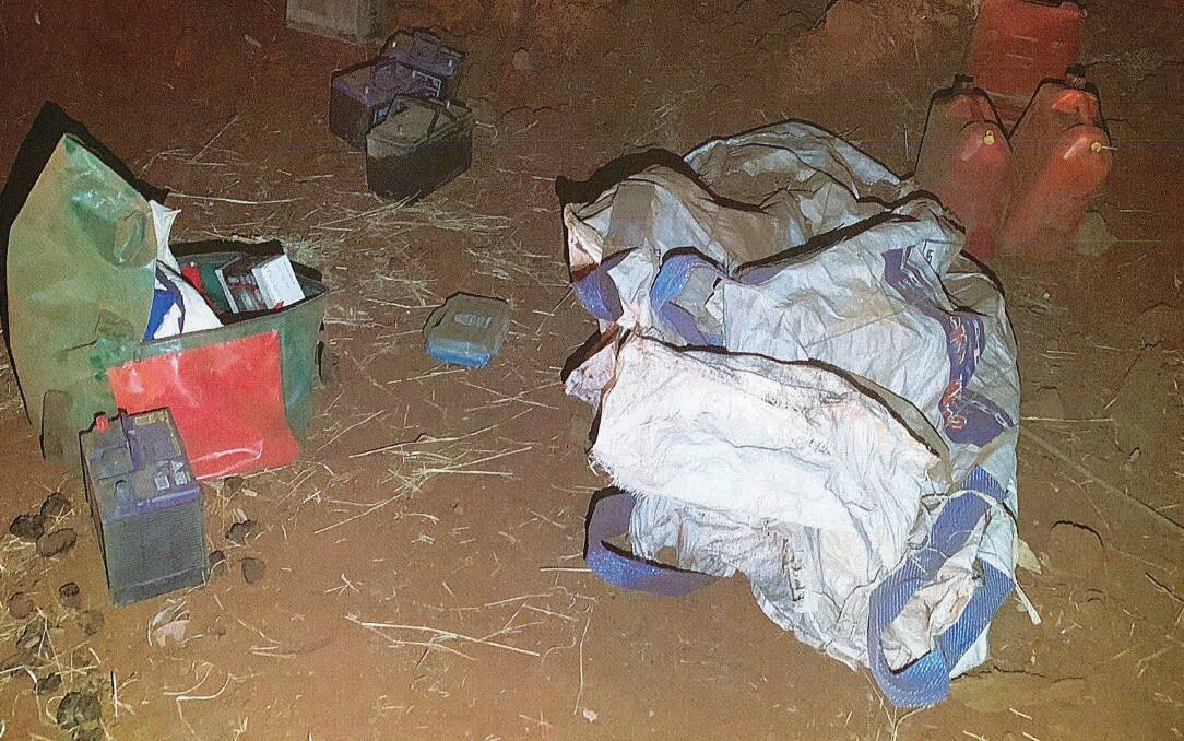 The stolen property was recovered after being buried by alleged offenders. Pictures: NT Police.