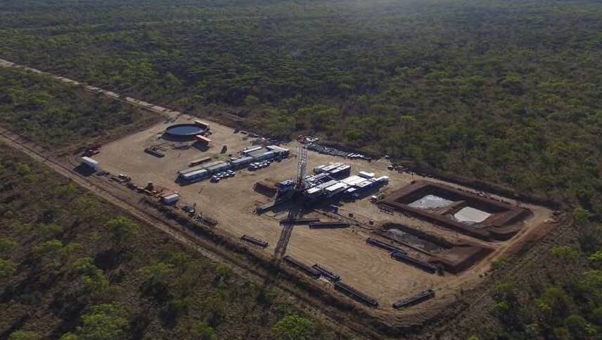 How an exploratory camp is set out but is there any danger of spills or can birds and other wildlife access toxic wastewater. Picture: Origin Energy.