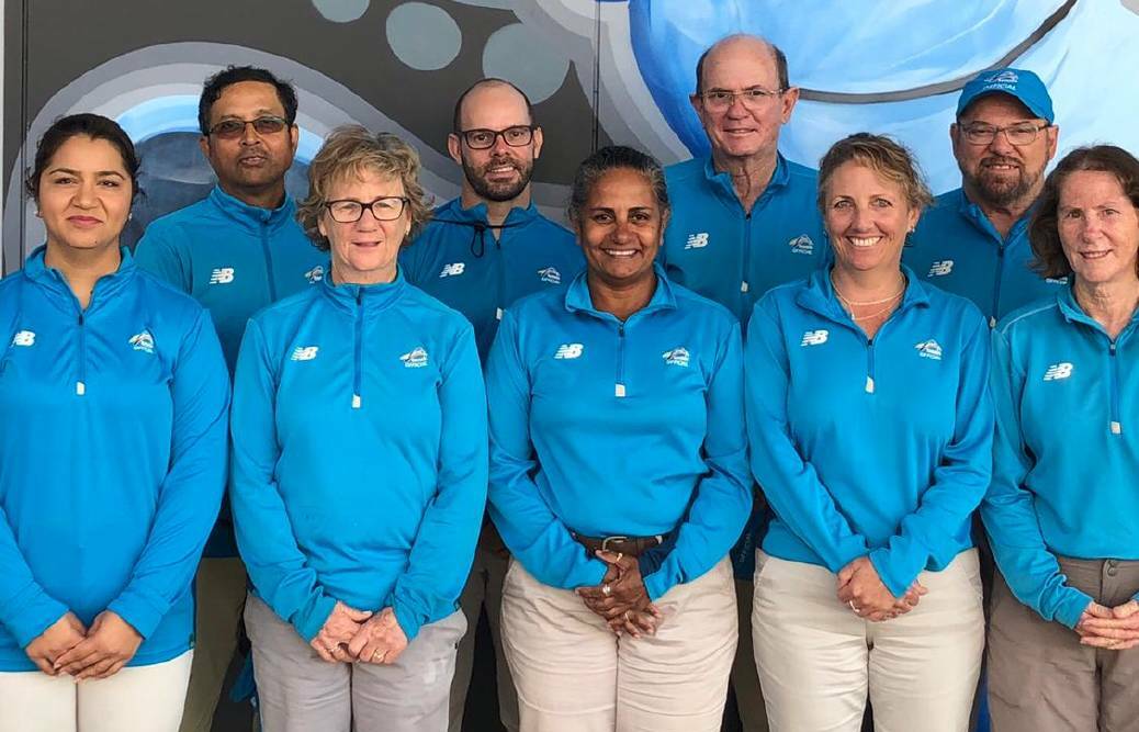 Eight of the nine officials from Darwin, Katherine and Alice Springs who represented the NT at the Australian Open. Picture: supplied.