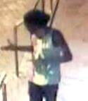 This man left a trail of damage in Katherine's often vandalised main street. CCTV pictures: NT Police.