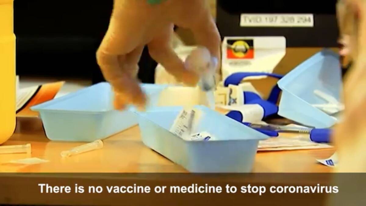 The first four of 18 coronavirus warning videos have been released. Video still: Northern Land Council.