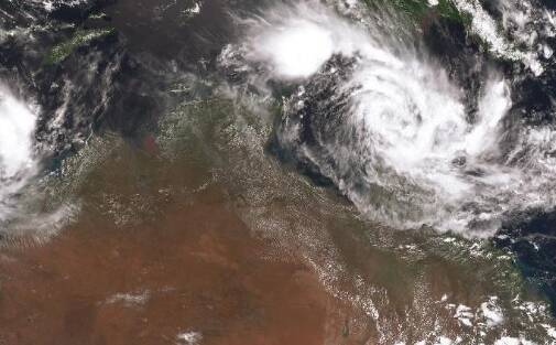 TC Henry is gathering strength again as it moves through the Gulf. Pictures: Bureau of Meteorology.