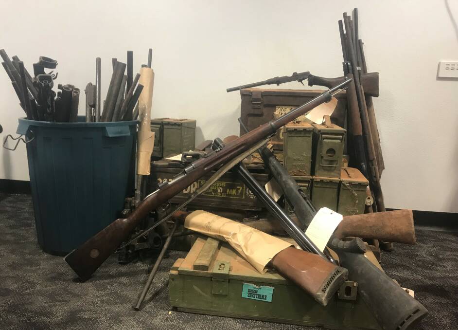 A gun haul made by police earlier this year. Picture: NT Police.