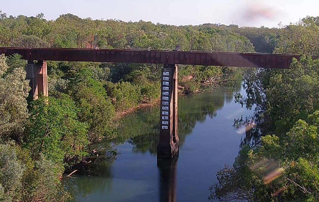 One of the engineering marvels of its time, Katherine's railway bridge pictured this week. Picture: Katherine Town Council.
