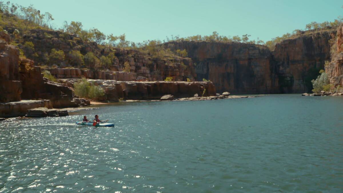 Teams looked for puzzle pieces on the Katherine River.