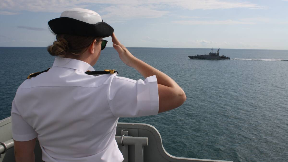 The crew of ex-HMAS Darwin farewelled their namesake city late last year.