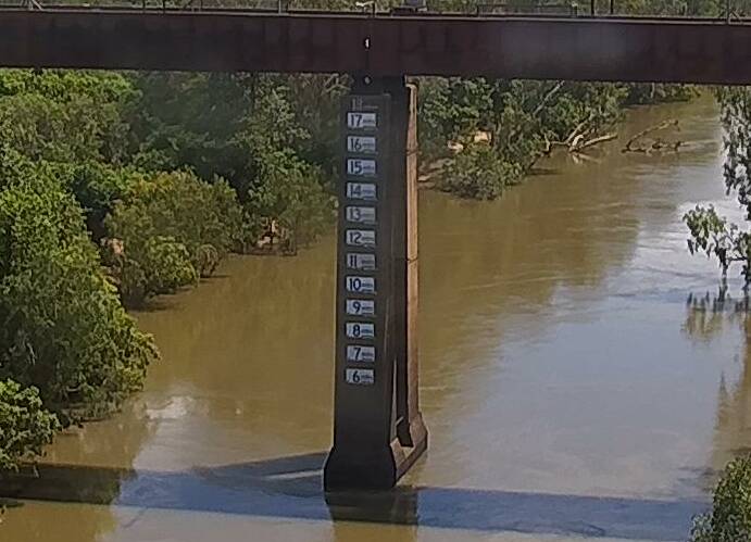 The Katherine River at dry season levels while deep into the wet season, at 1.5 metres. Picture: Katherine Town Council.