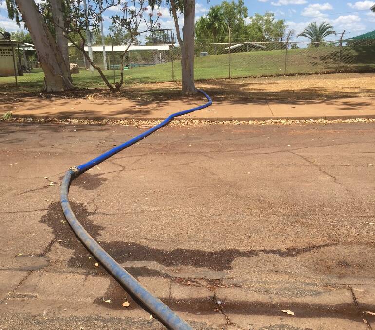 WASTE DISPOSAL: Almost a million litres of contaminated water is being flushed out of Katherine through our sewerage pipes.