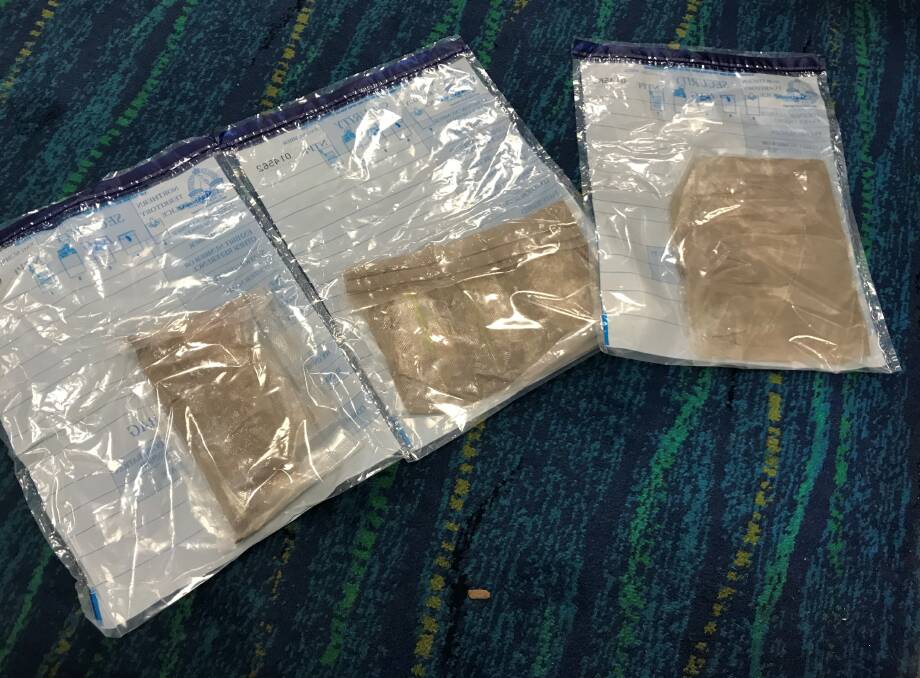 Bags containing methamphetamine were found strapped to the 57-year-old woman's body, police allege. Picture: NT Police.
