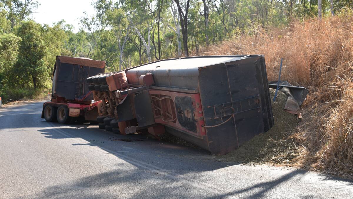 The crashed road train has been removed and the Low Level Crossing is open again. Picture: Roxanne Fitzgerald.