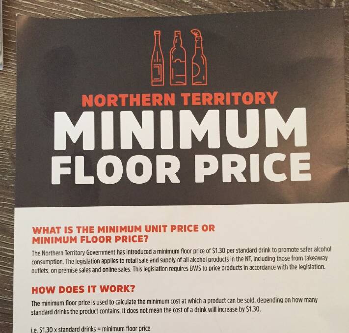 Alcohol floor price begins today