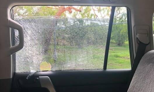 Rocks thrown at cars in town