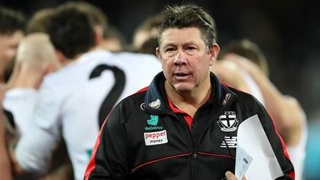 Saints coach Brett Ratten has a face which looks as though it is used to laughing, but not so much lately.
