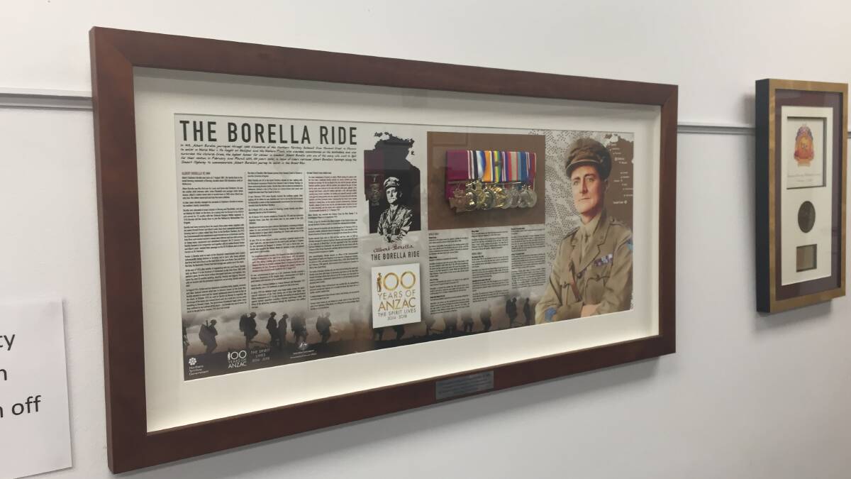 AMAZING FEAT: The Borella Ride featured in a gift to council which hangs on the chamber wall.