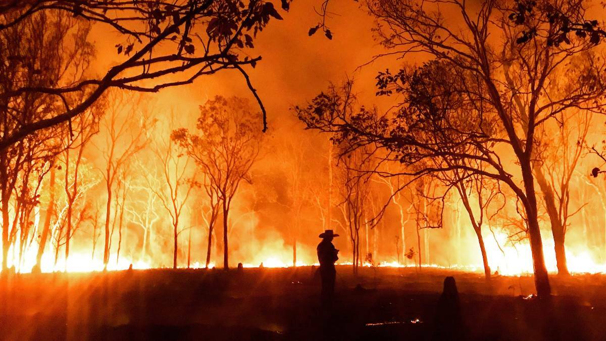 A fire near Katherine in October about 35,000 hectares of valuable pasture. Picture: Alison Haines.