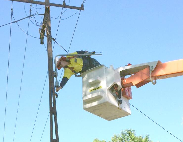 LIGHT BLOW: Work begins on installing Katherine's brighter street lights in 2017, now it could be costly to fix them.