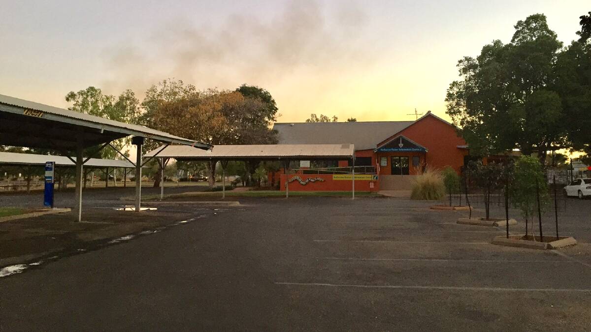 CRIME SCENE: Two young women were camping in the Katherine Visitor Information Centre carpark on Sunday night when the assault happened.