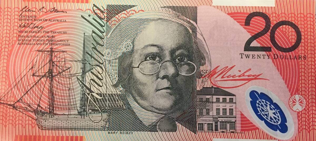 A real Australian $20 note.