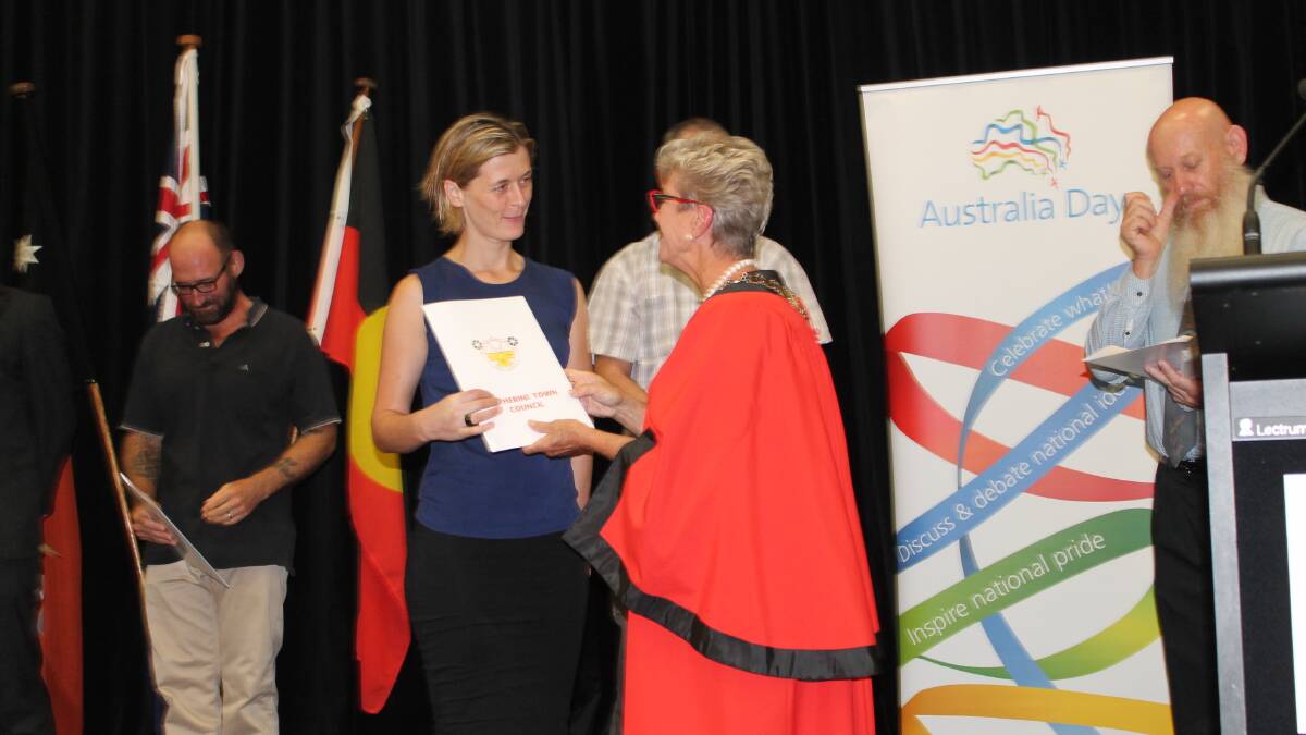 Australia Day awards are presented in Katherine earlier this year.
