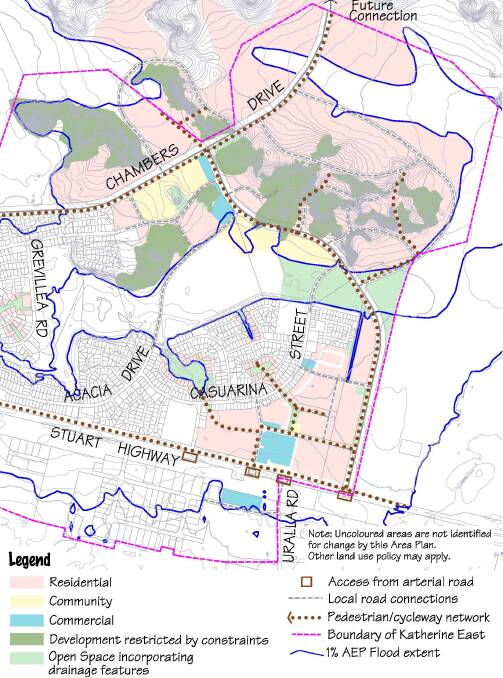 Proposed plans. Map: Katherine East Area Plan 2020, NT Government.