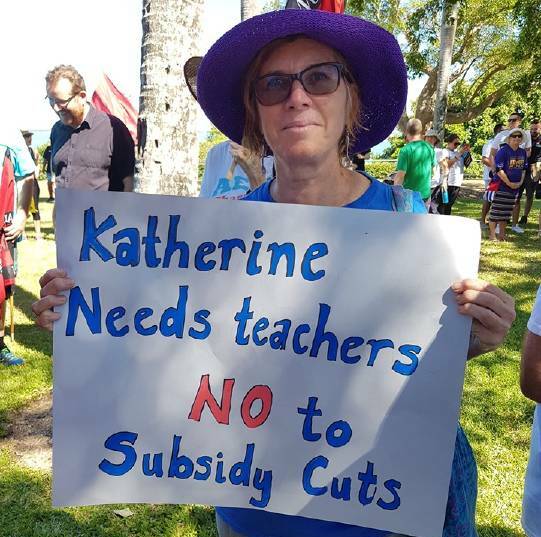Of about 300 education staff in Katherine, the department "was looking at" 94 education staff who receive the subsidy, or about a third.
