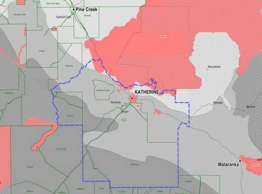 The no-go zone for fracking does not include the entire Katherine municipality.