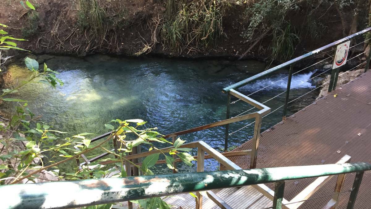 The hot springs have been closed because of rising river levels.