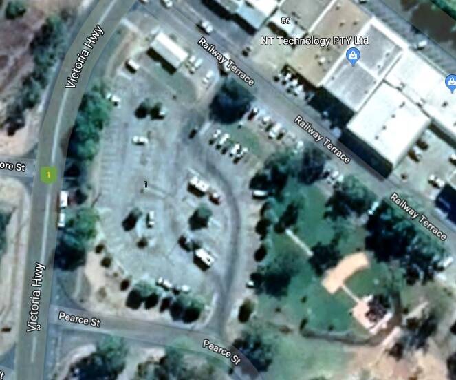 DID YOU SEE ANYTHING: The scene of the alleged assault on the corner of Railway Terrace and Victoria Highway. Picture: Google Earth.