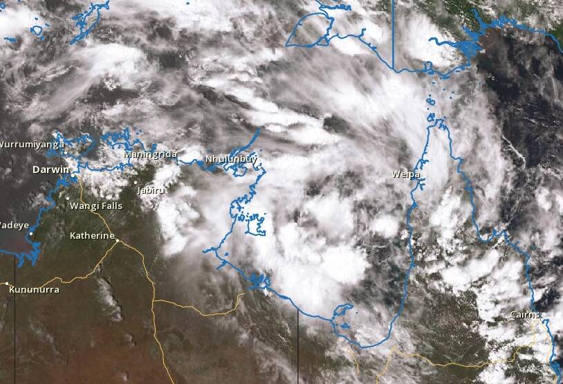 How it looks right now from a satellite. Picture: Bureau of Meteorology.
