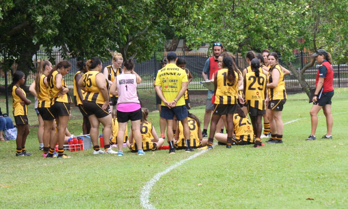 STRUGGLE: Down on numbers and struck with injuries the Hawks girls performed credibly to go down to Nightcliff by 10 points.