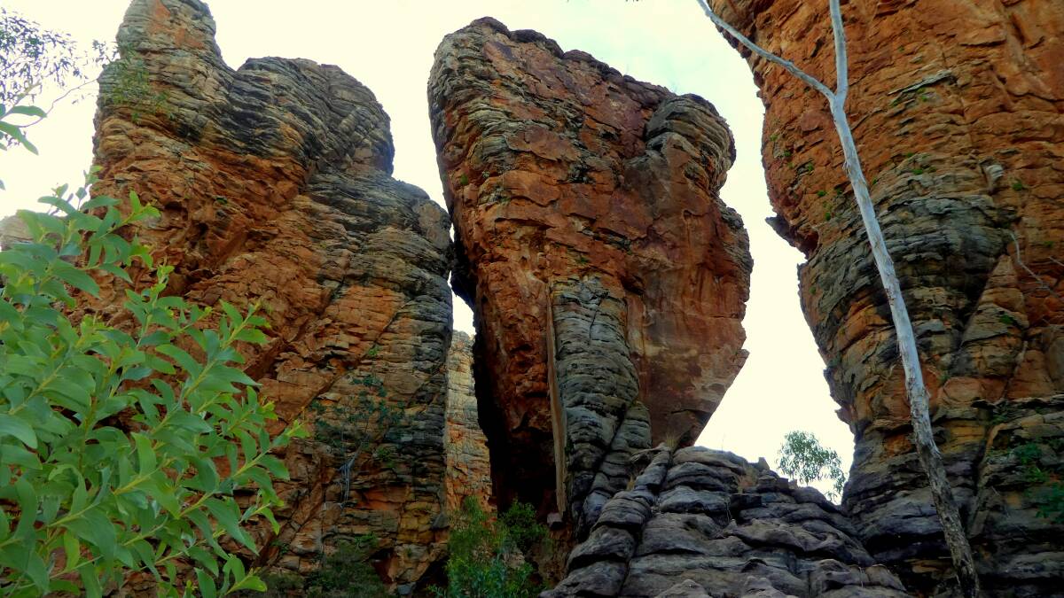 One forms low stony ridges while the other has weathered to form interesting sandstone pillars known as ‘Lost City’ formations. 