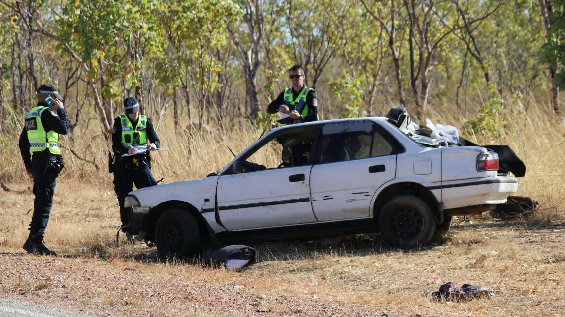 A 29-year-old woman and a 24-year-old man travelling in a Corolla suffered injuries and were airlifted to Royal Darwin Hospital on Wednesday.