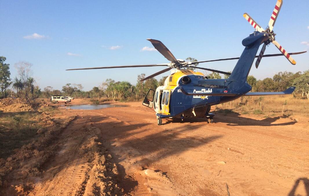 Eight people were in a Troopie when it rolled near Maningrida on Friday afternoon. Pictures: CareFlight.