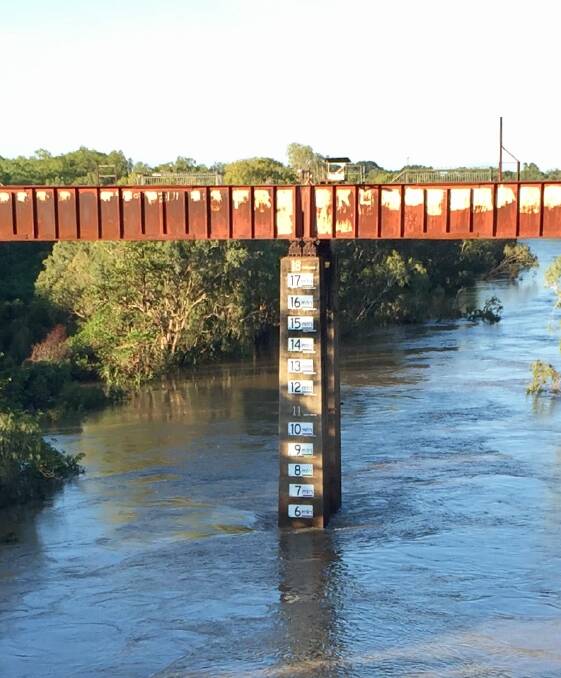 Katherine River has rarely touched the six metre mark this wet season, as it did here in March 2017 as the river started to fall to its normal flows.