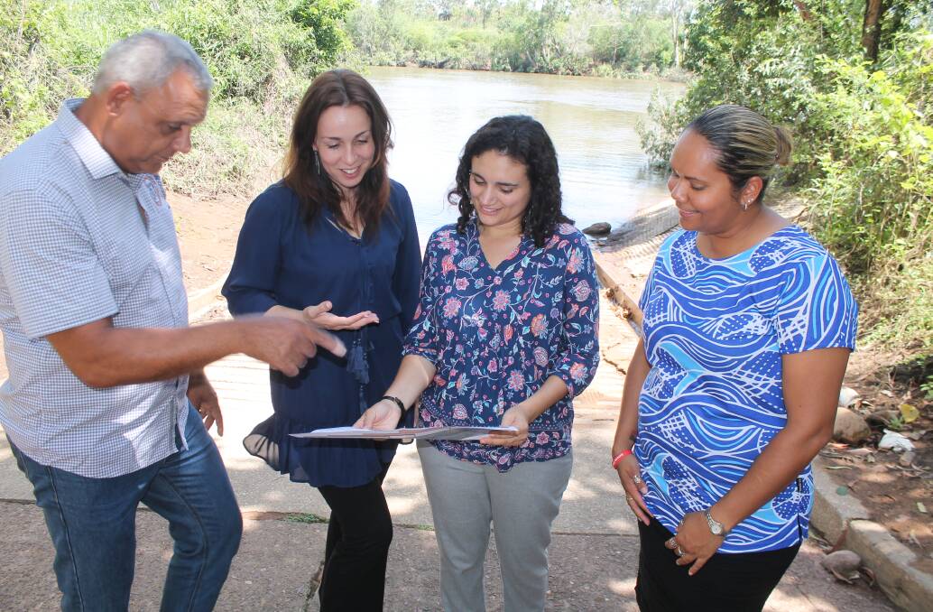 TOURIST DOLLARS: The NT Government has provided a further $5.5m for walking trails at Nitmiluk. At today's announcement were Jawoyn Association CEO John Berto, Sveva Fallettoo from Nitmiluk Tours, Tourism Minister Lauren Moss and Arnhem MLA Selena Uibo.