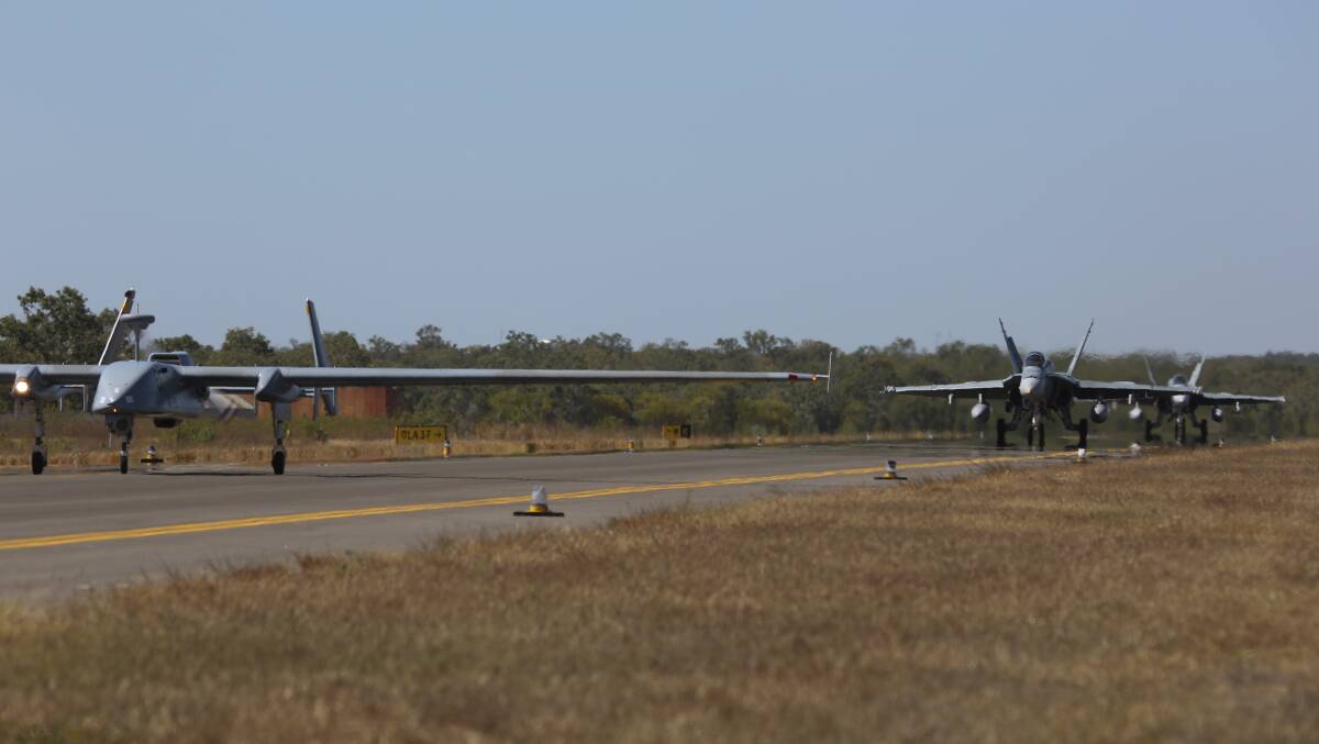 TINDAL WORK: More than half a billion dollars is being spent upgrading the Tindal RAAF Base. Picture: Defence Media.