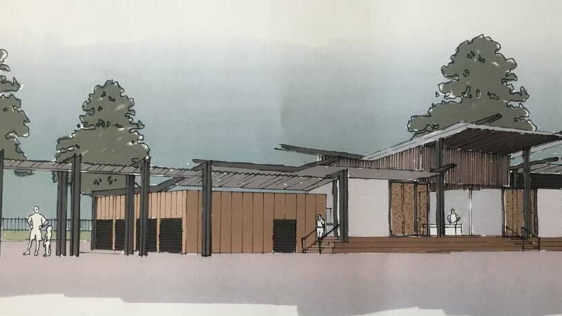 Architects' plans for a new pavilion which some in council believe is now too costly.