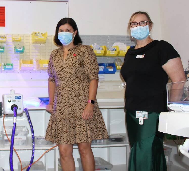 NT Health Minister Natasha Fyles inspects the new equipment at Katherine Hospital.