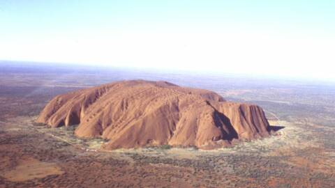 The search is continuing for two men east of Uluru. Picture: NT Government.