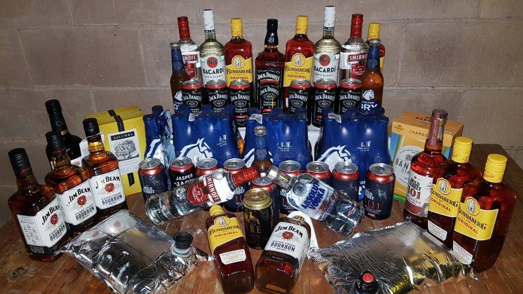 Alcohol recent confiscated by NT Police. Picture: NT Police.