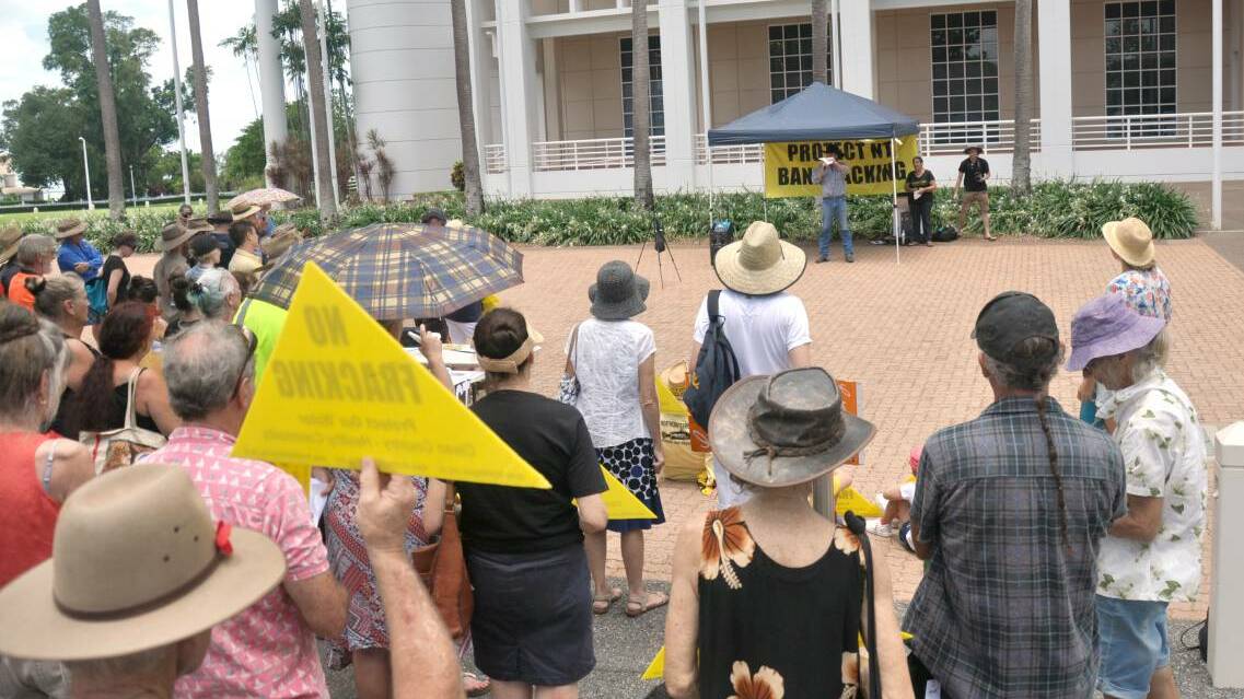 There is another anti-fracking rally in Darwin today.